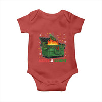 Funny Lil Dumpster Fire Christmas Baby Onesie Merry And Bright Xmas Tree - Wonder Print Shop
