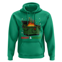 Funny Lil Dumpster Fire Christmas Hoodie Merry And Bright Xmas Tree - Wonder Print Shop