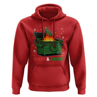 Funny Lil Dumpster Fire Christmas Hoodie Merry And Bright Xmas Tree - Wonder Print Shop
