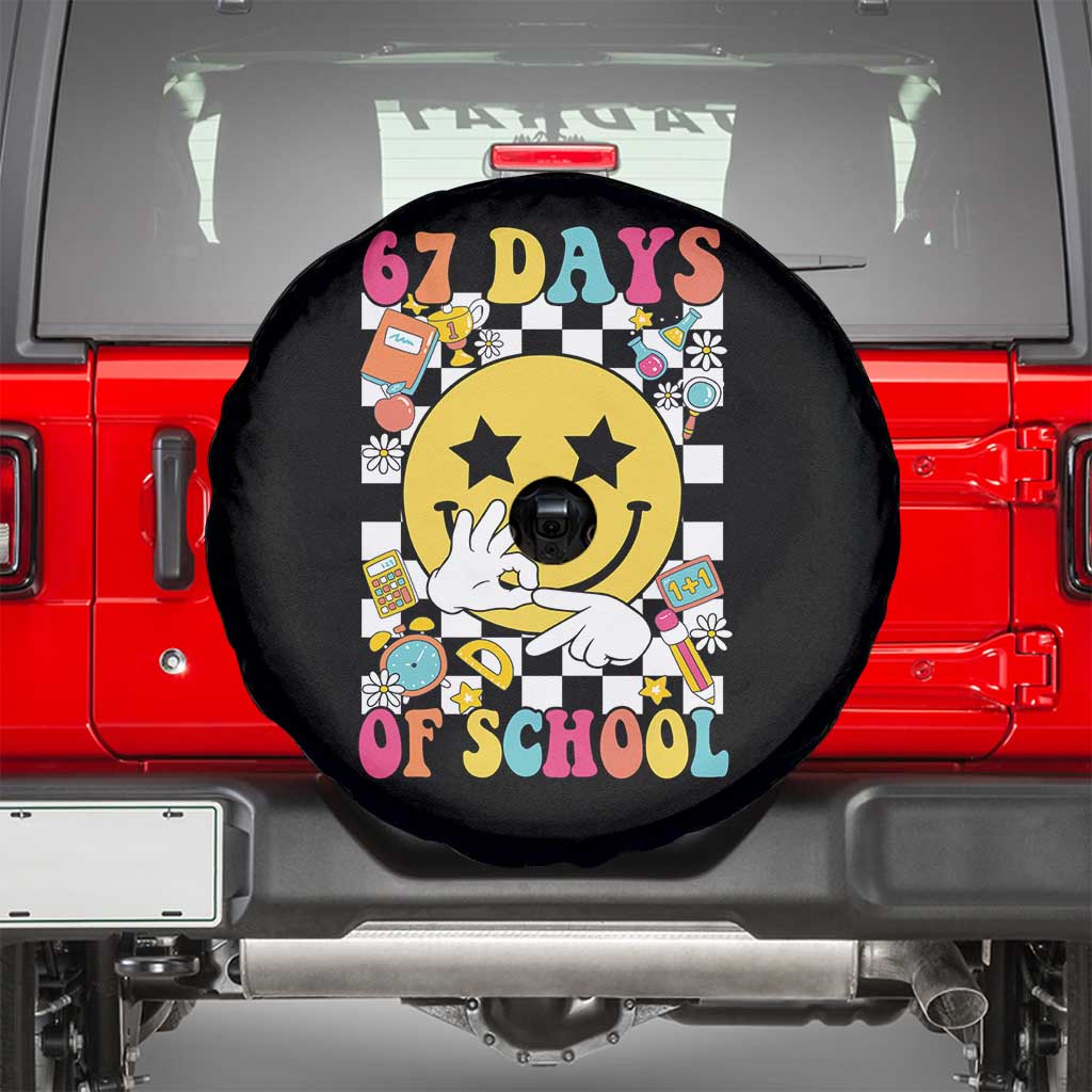 67 Days Of School Spare Tire Cover Six Seven Meme Student Teacher - Wonder Print Shop