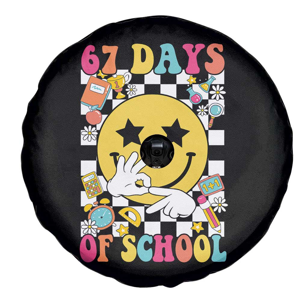 67 Days Of School Spare Tire Cover Six Seven Meme Student Teacher - Wonder Print Shop