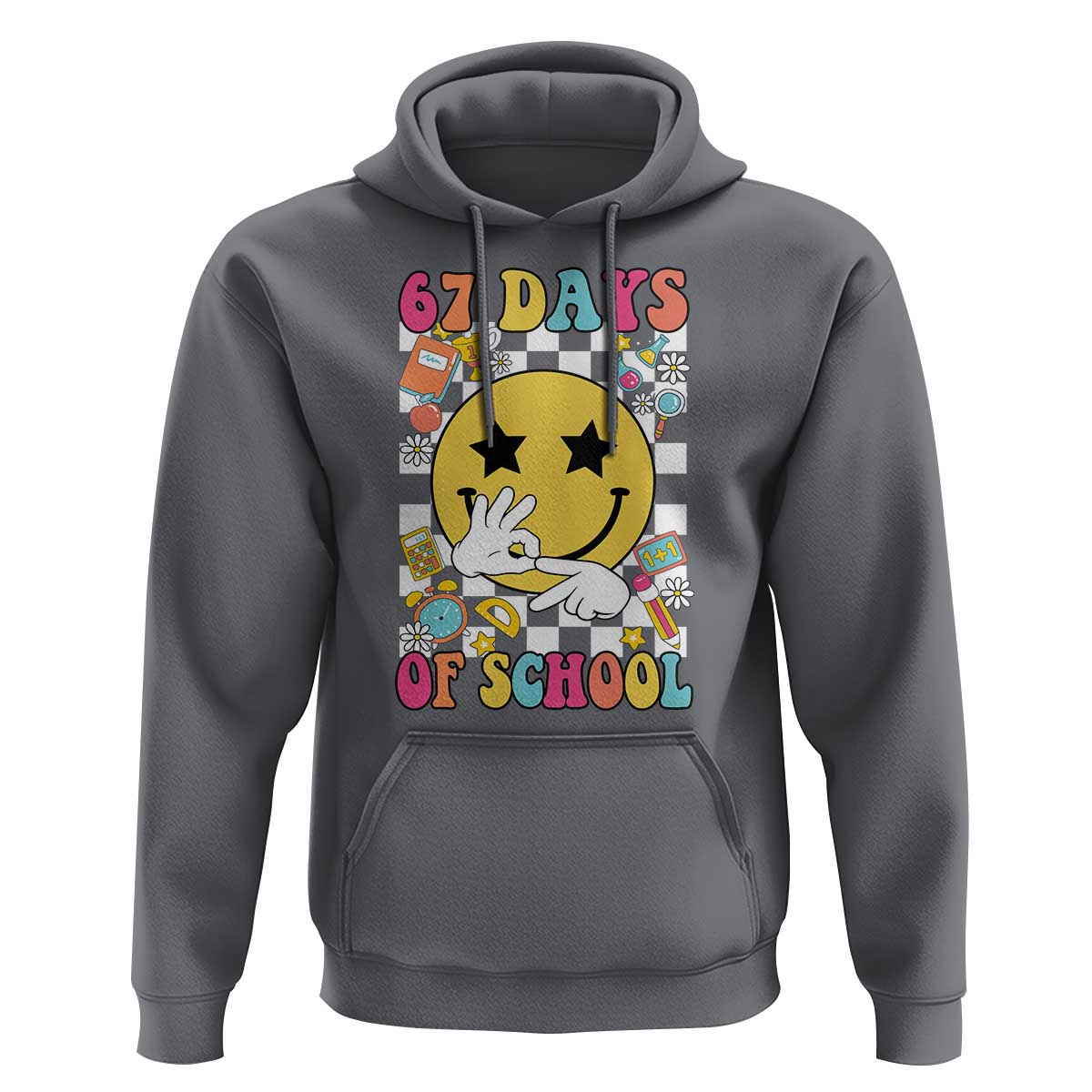 67 Days Of School Hoodie Six Seven Meme Student Teacher - Wonder Print Shop