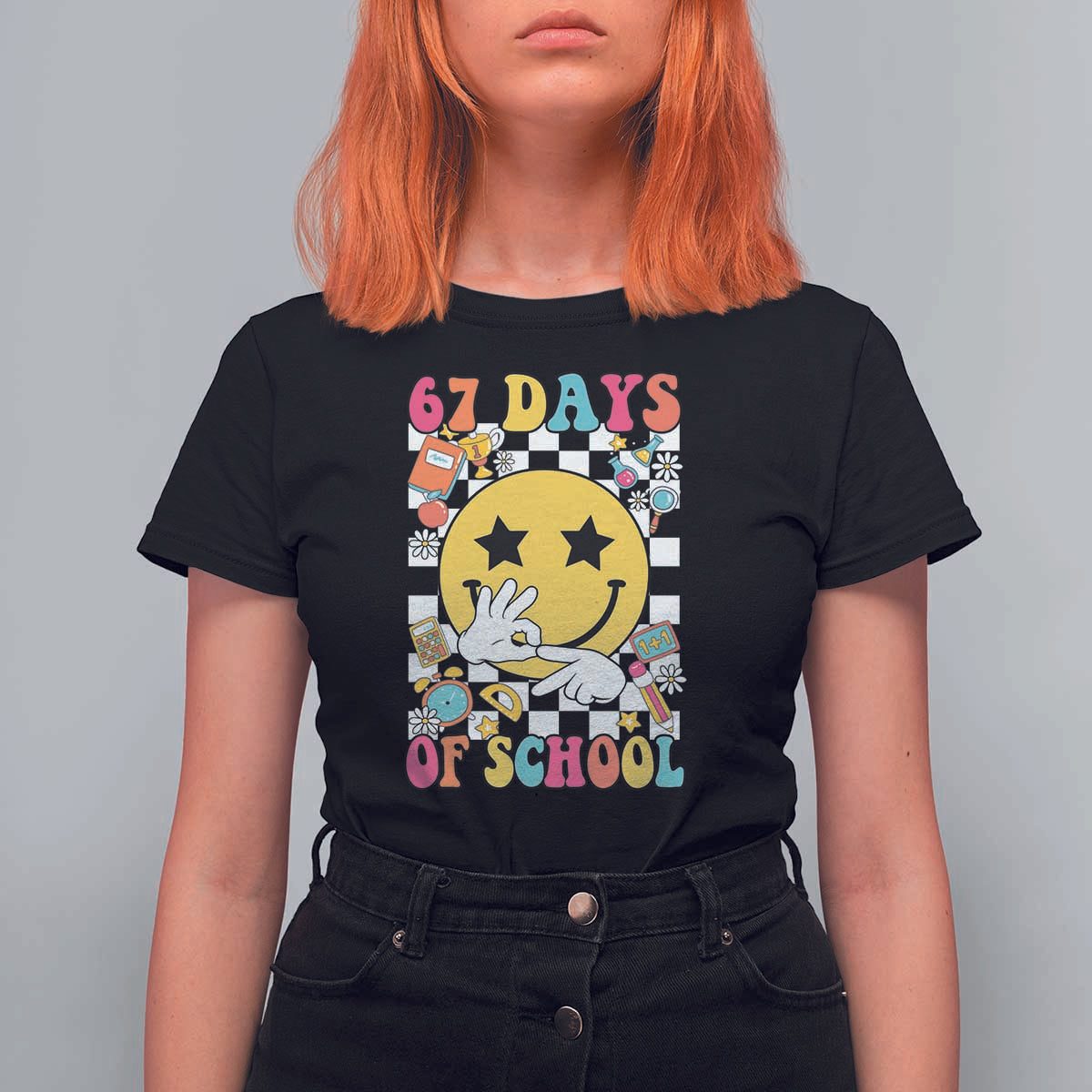 67 Days Of School T Shirt For Women Six Seven Meme Student Teacher - Wonder Print Shop