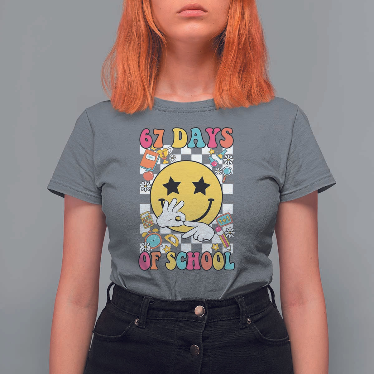 67 Days Of School T Shirt For Women Six Seven Meme Student Teacher - Wonder Print Shop