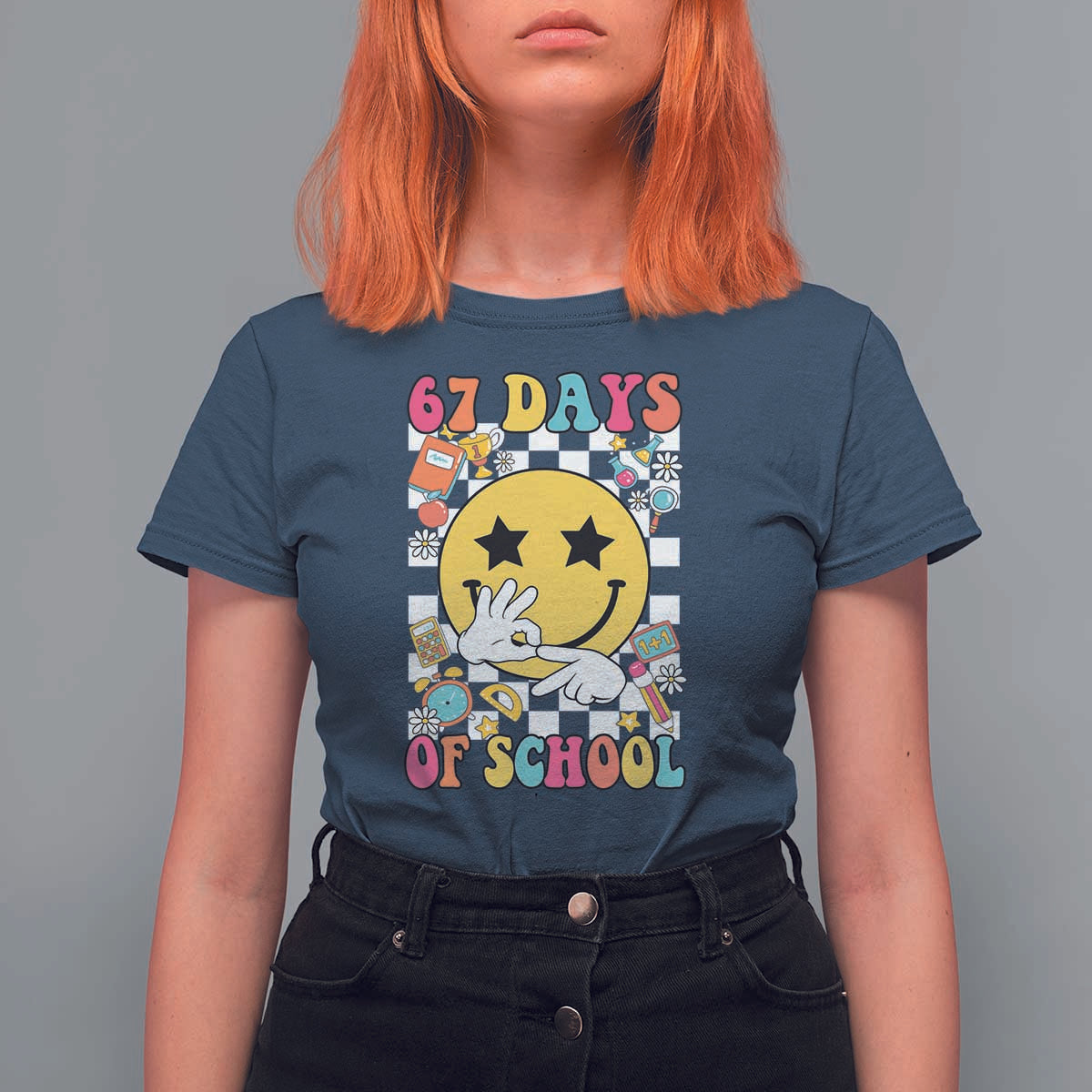 67 Days Of School T Shirt For Women Six Seven Meme Student Teacher - Wonder Print Shop