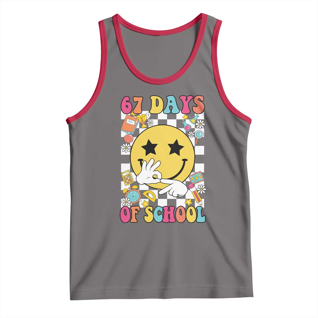 67 Days Of School Tank Top Six Seven Meme Student Teacher - Wonder Print Shop