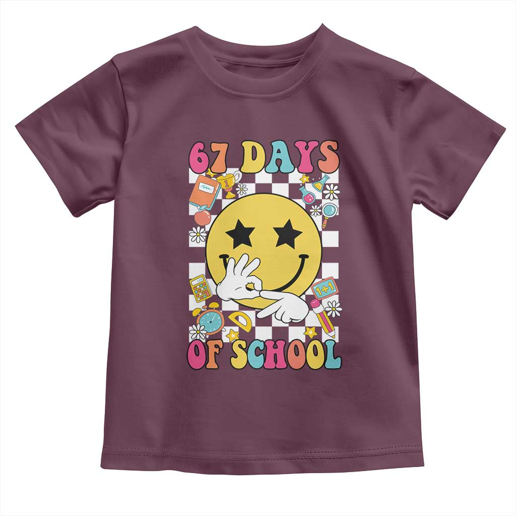 67 Days Of School Toddler T Shirt Six Seven Meme Student Teacher - Wonder Print Shop