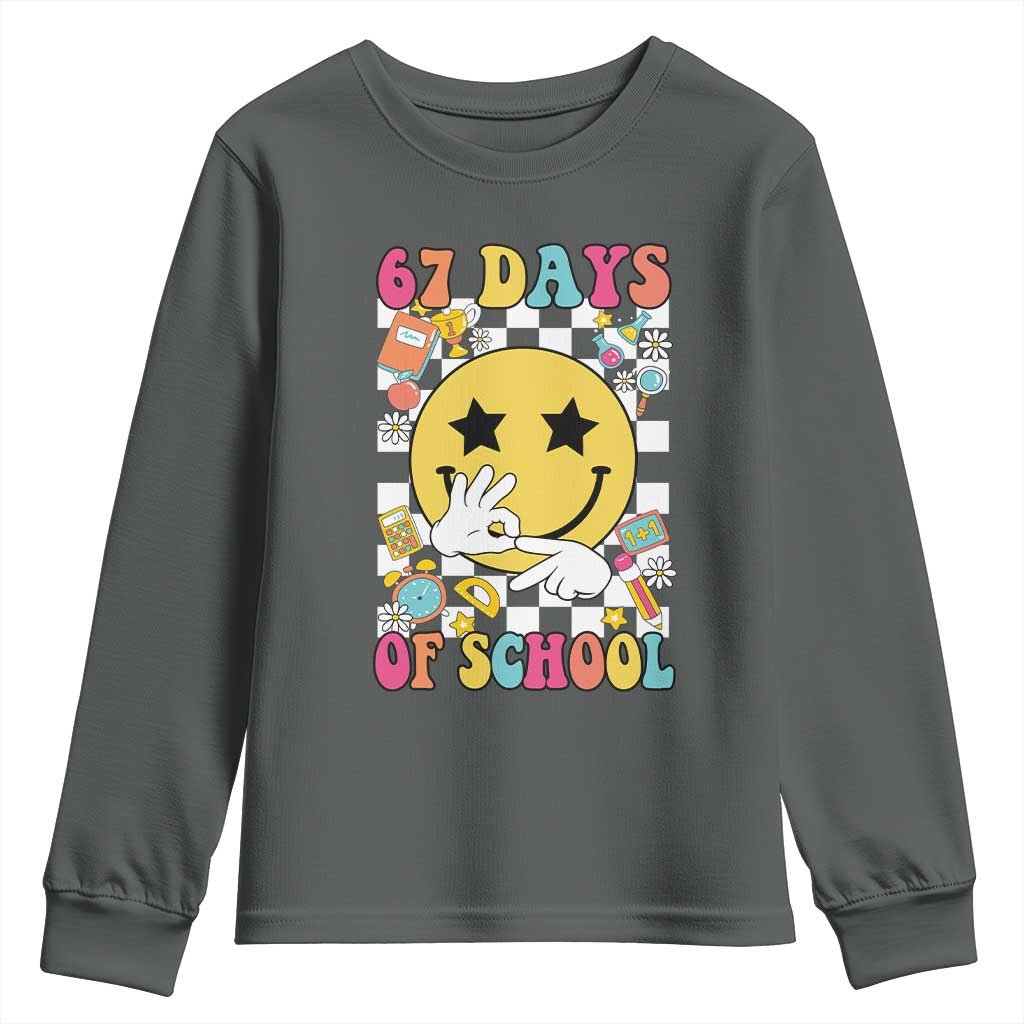 67 Days Of School Youth Sweatshirt Six Seven Meme Student Teacher - Wonder Print Shop
