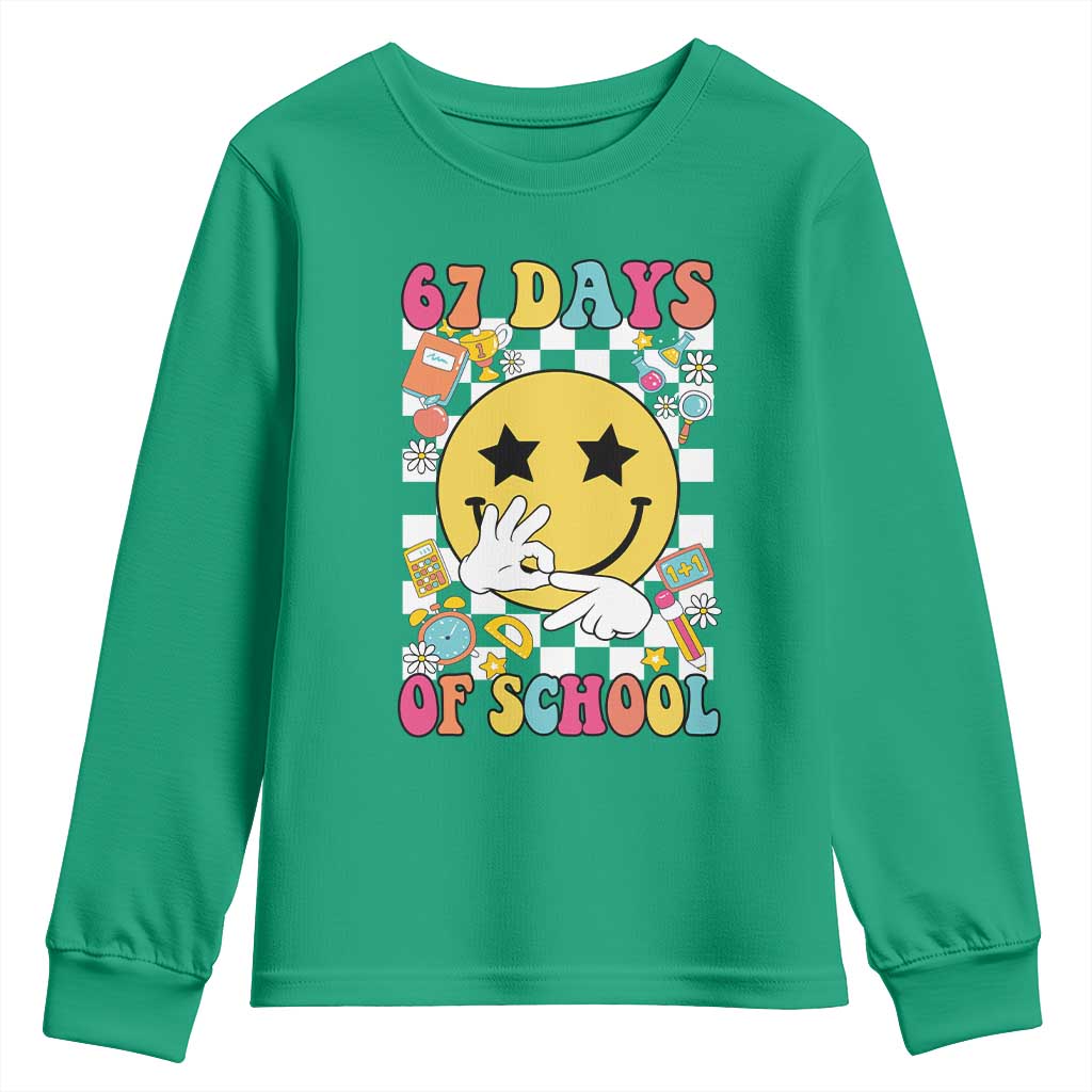 67 Days Of School Youth Sweatshirt Six Seven Meme Student Teacher - Wonder Print Shop