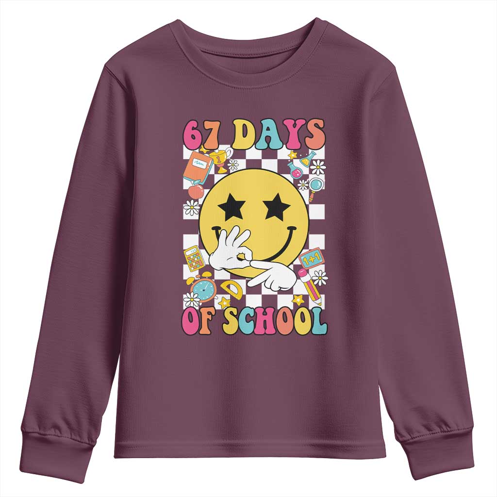 67 Days Of School Youth Sweatshirt Six Seven Meme Student Teacher - Wonder Print Shop