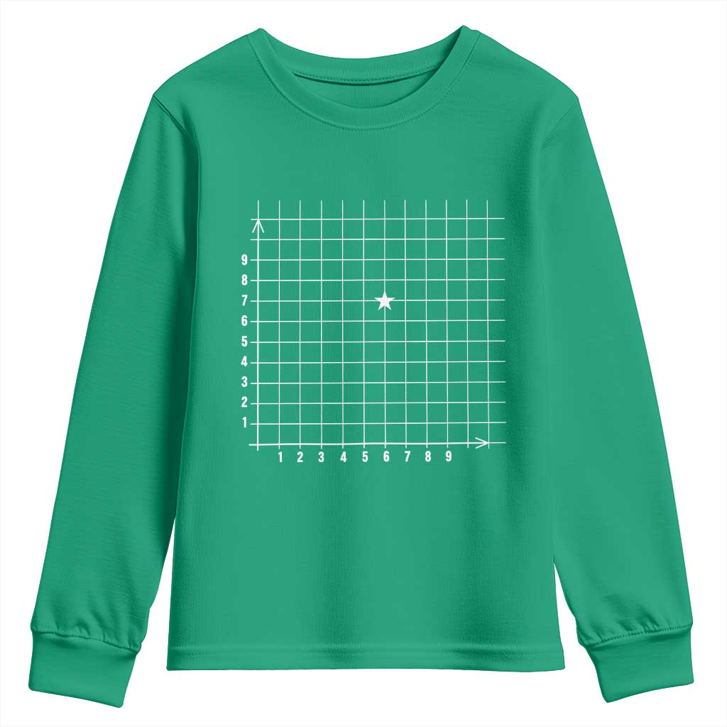 Funny 67 Math Coordinates Youth Sweatshirt Teacher Student Six Seven Meme - Wonder Print Shop
