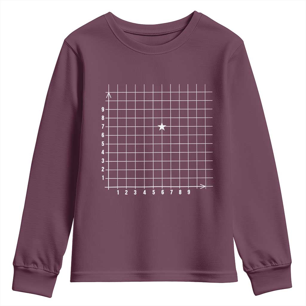 Funny 67 Math Coordinates Youth Sweatshirt Teacher Student Six Seven Meme - Wonder Print Shop