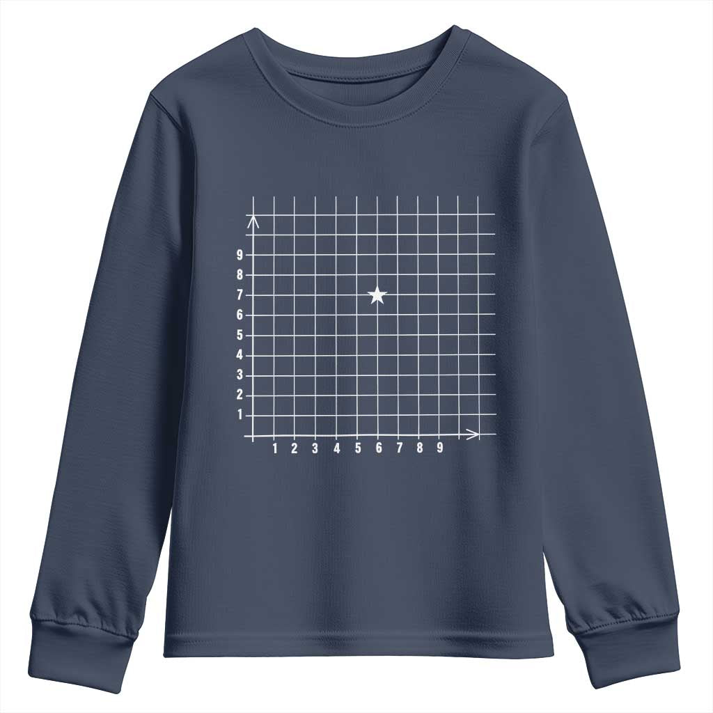 Funny 67 Math Coordinates Youth Sweatshirt Teacher Student Six Seven Meme - Wonder Print Shop