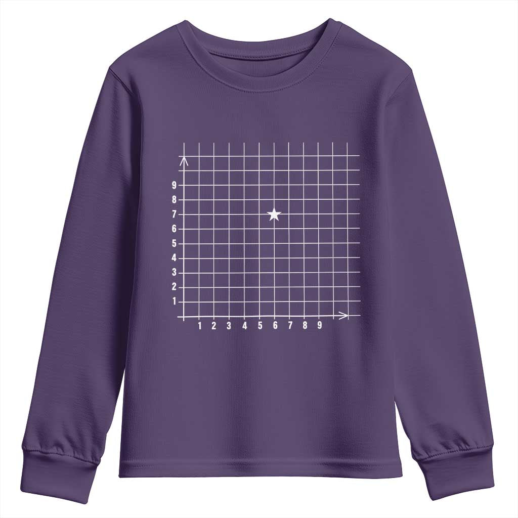 Funny 67 Math Coordinates Youth Sweatshirt Teacher Student Six Seven Meme - Wonder Print Shop
