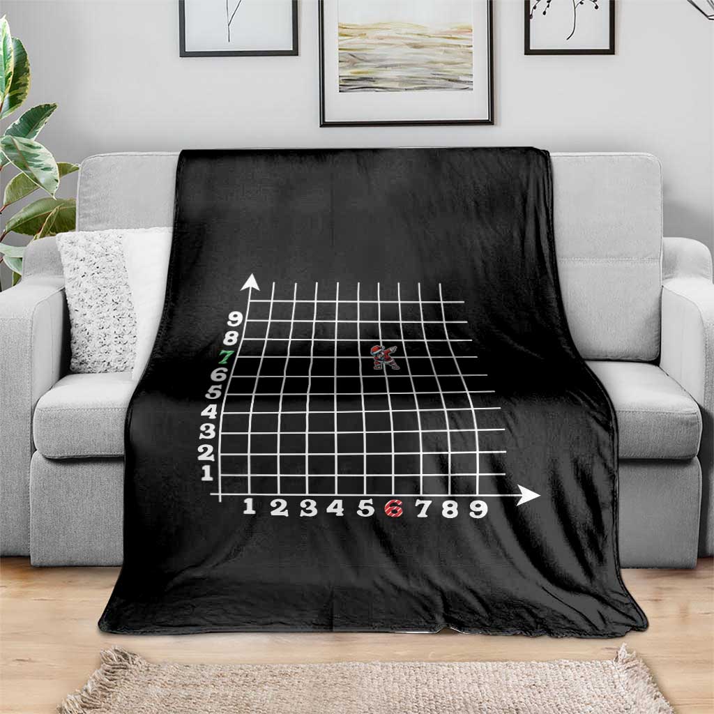 Funny 67 Math Coordinates Christmas Throw Blanket Dabbing Santa Teacher Student Six Seven Meme - Wonder Print Shop