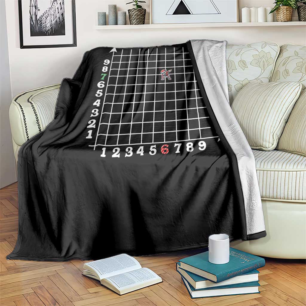Funny 67 Math Coordinates Christmas Throw Blanket Dabbing Santa Teacher Student Six Seven Meme - Wonder Print Shop