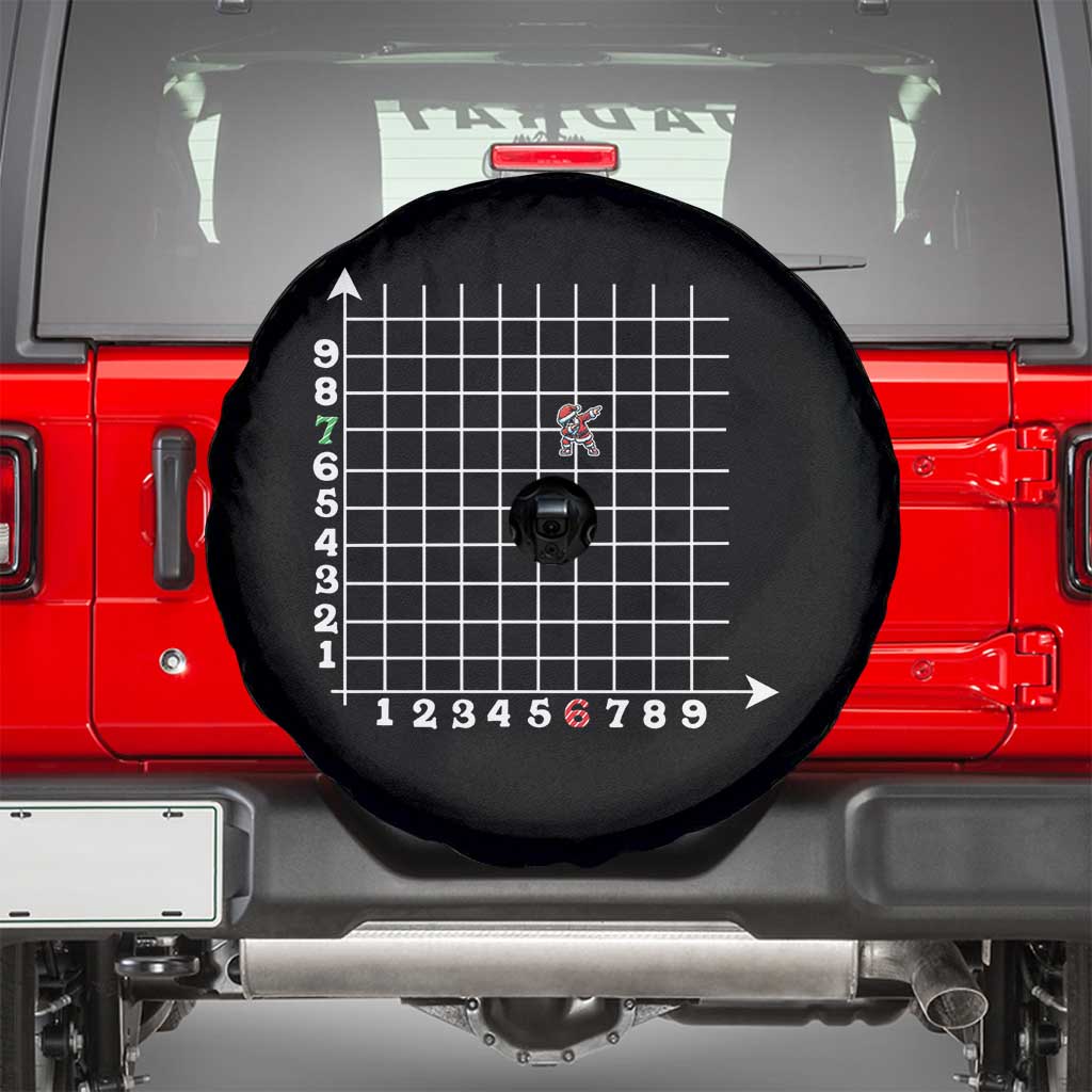 Funny 67 Math Coordinates Christmas Spare Tire Cover Dabbing Santa Teacher Student Six Seven Meme - Wonder Print Shop