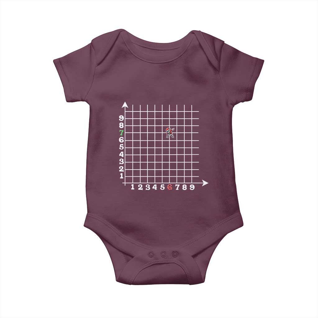 Funny 67 Math Coordinates Christmas Baby Onesie Dabbing Santa Teacher Student Six Seven Meme - Wonder Print Shop