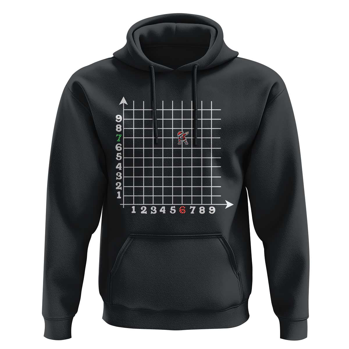 Funny 67 Math Coordinates Christmas Hoodie Dabbing Santa Teacher Student Six Seven Meme - Wonder Print Shop