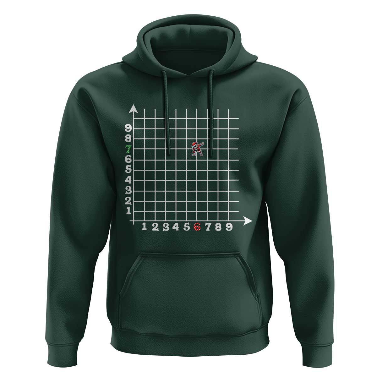 Funny 67 Math Coordinates Christmas Hoodie Dabbing Santa Teacher Student Six Seven Meme - Wonder Print Shop