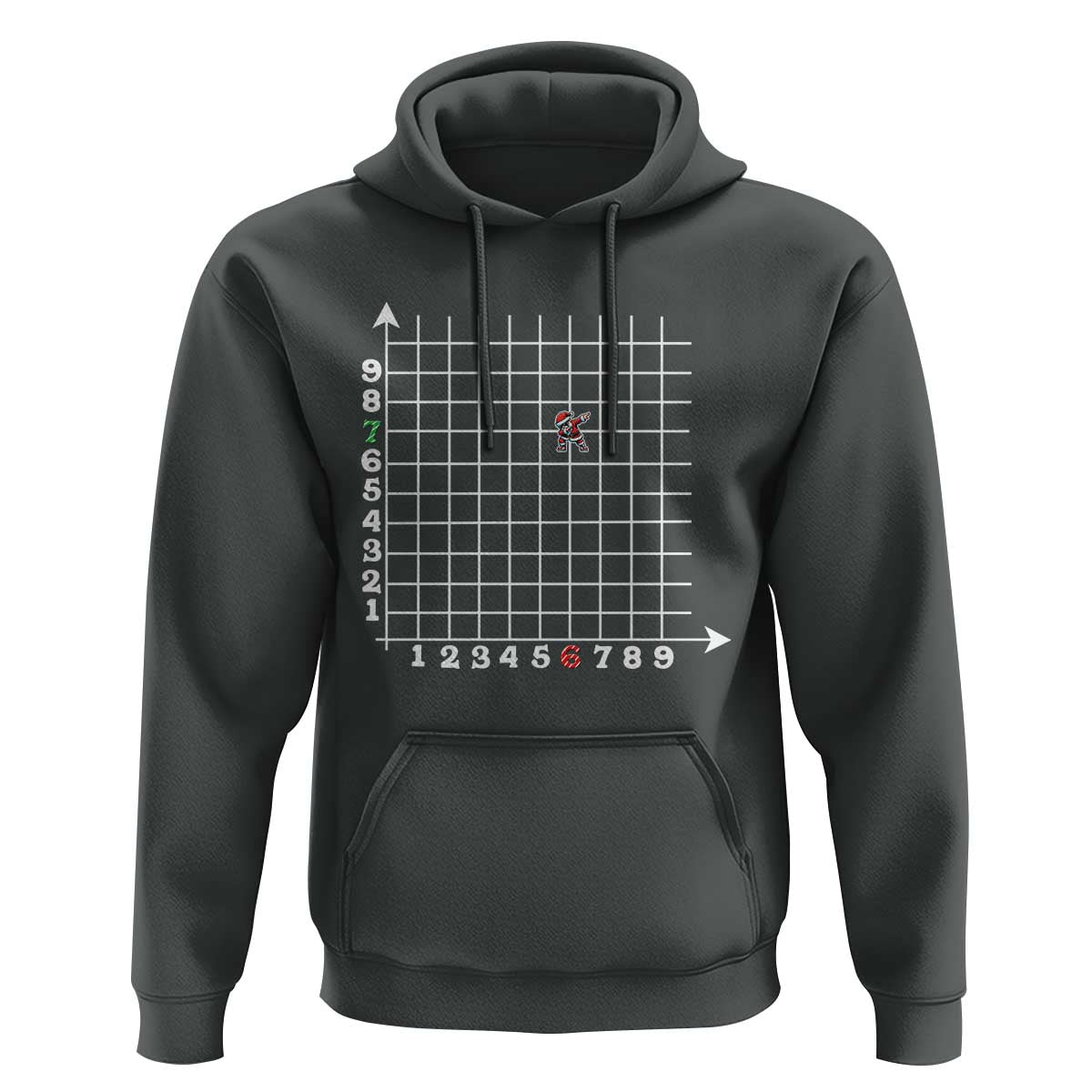 Funny 67 Math Coordinates Christmas Hoodie Dabbing Santa Teacher Student Six Seven Meme - Wonder Print Shop