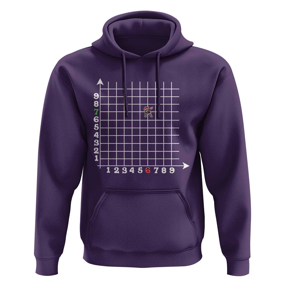 Funny 67 Math Coordinates Christmas Hoodie Dabbing Santa Teacher Student Six Seven Meme - Wonder Print Shop