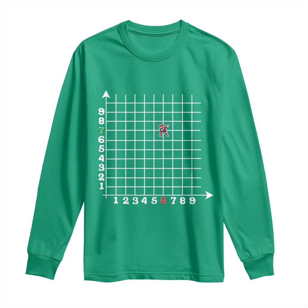Funny 67 Math Coordinates Christmas Long Sleeve Shirt Dabbing Santa Teacher Student Six Seven Meme - Wonder Print Shop