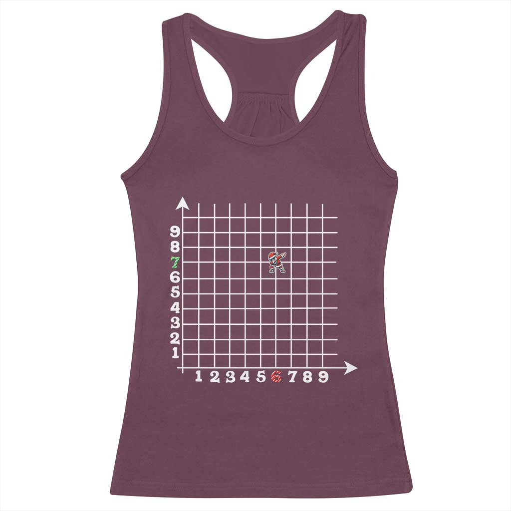 Funny 67 Math Coordinates Christmas Racerback Tank Top Dabbing Santa Teacher Student Six Seven Meme - Wonder Print Shop