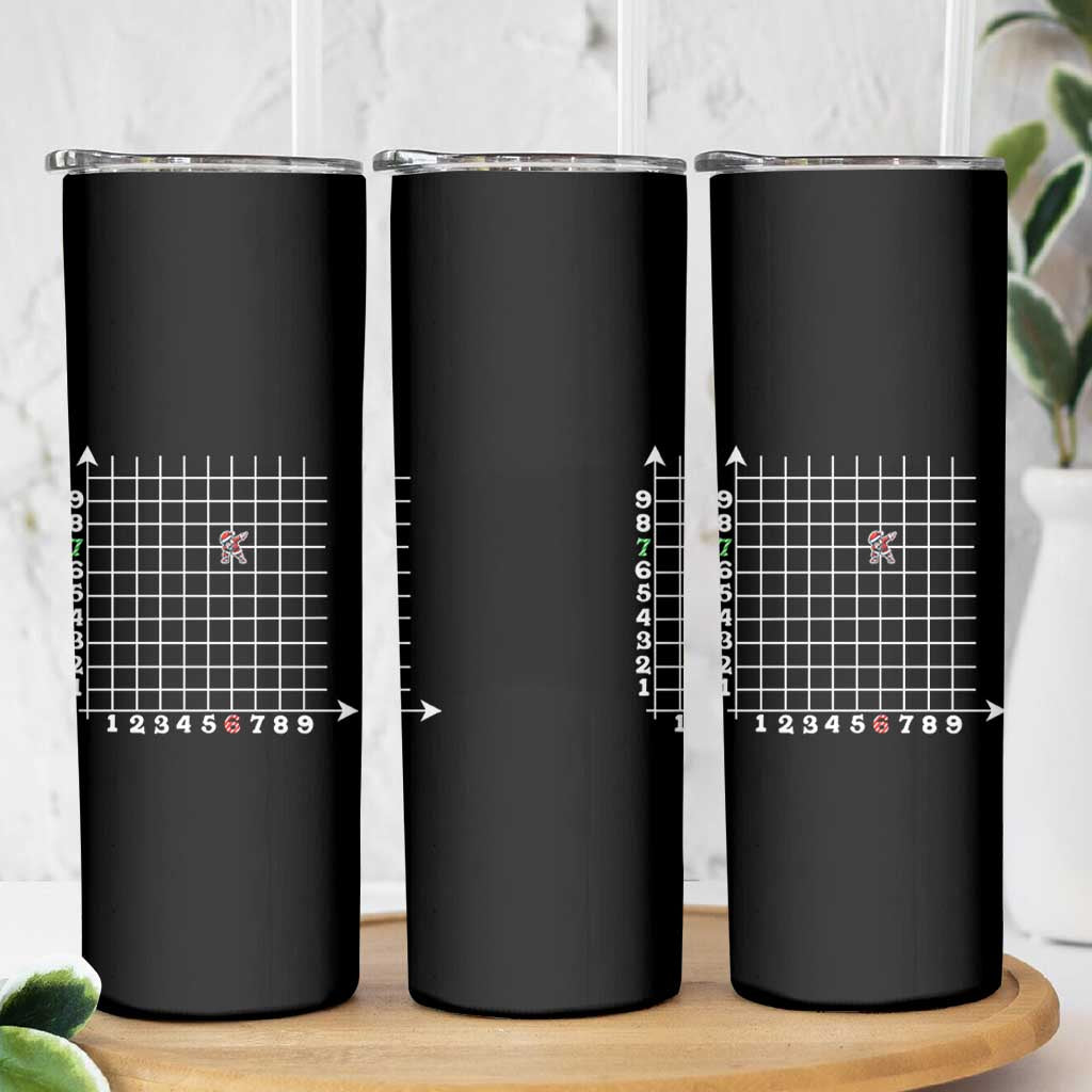 Funny 67 Math Coordinates Christmas Skinny Tumbler Dabbing Santa Teacher Student Six Seven Meme - Wonder Print Shop