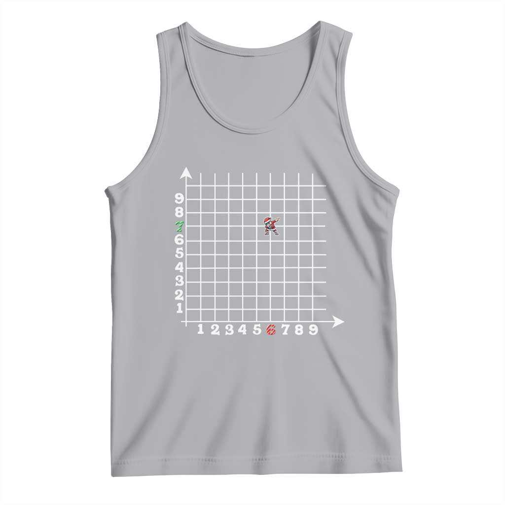 Funny 67 Math Coordinates Christmas Tank Top Dabbing Santa Teacher Student Six Seven Meme - Wonder Print Shop