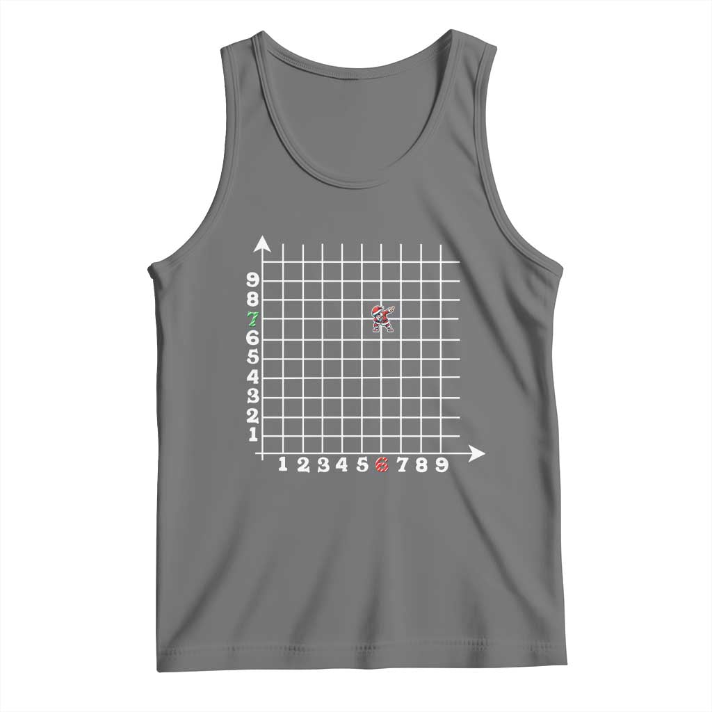 Funny 67 Math Coordinates Christmas Tank Top Dabbing Santa Teacher Student Six Seven Meme - Wonder Print Shop