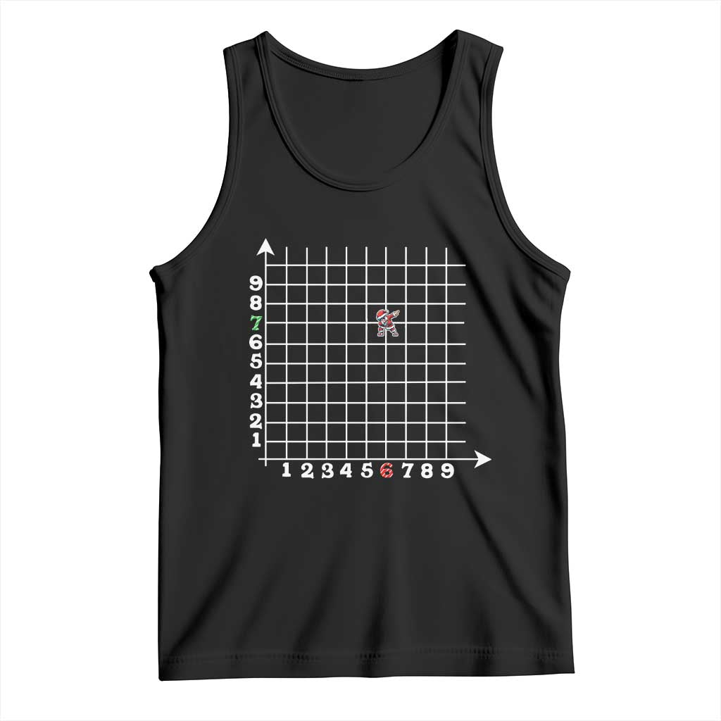 Funny 67 Math Coordinates Christmas Tank Top Dabbing Santa Teacher Student Six Seven Meme - Wonder Print Shop