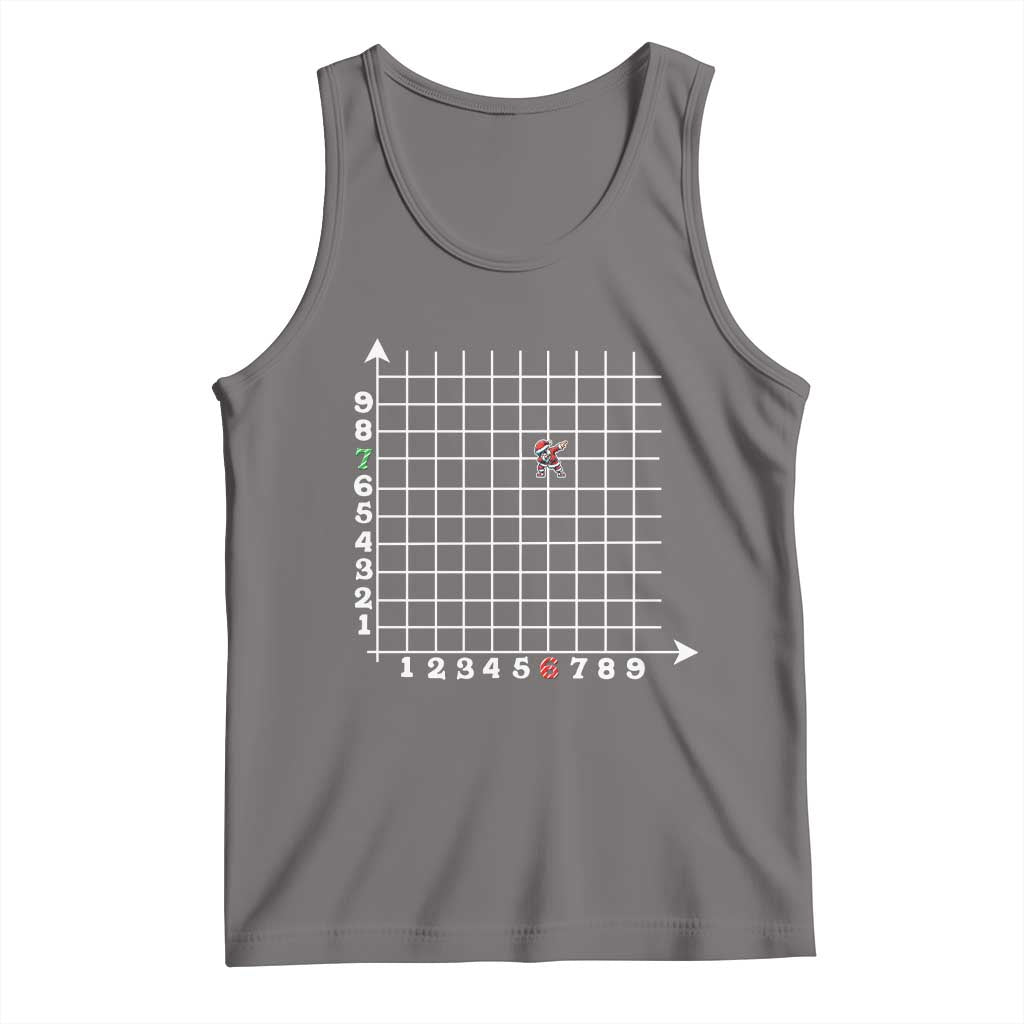 Funny 67 Math Coordinates Christmas Tank Top Dabbing Santa Teacher Student Six Seven Meme - Wonder Print Shop