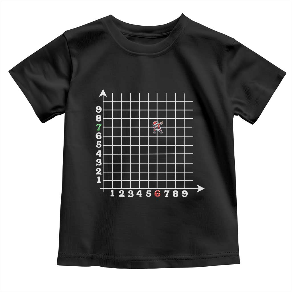 Funny 67 Math Coordinates Christmas Toddler T Shirt Dabbing Santa Teacher Student Six Seven Meme - Wonder Print Shop