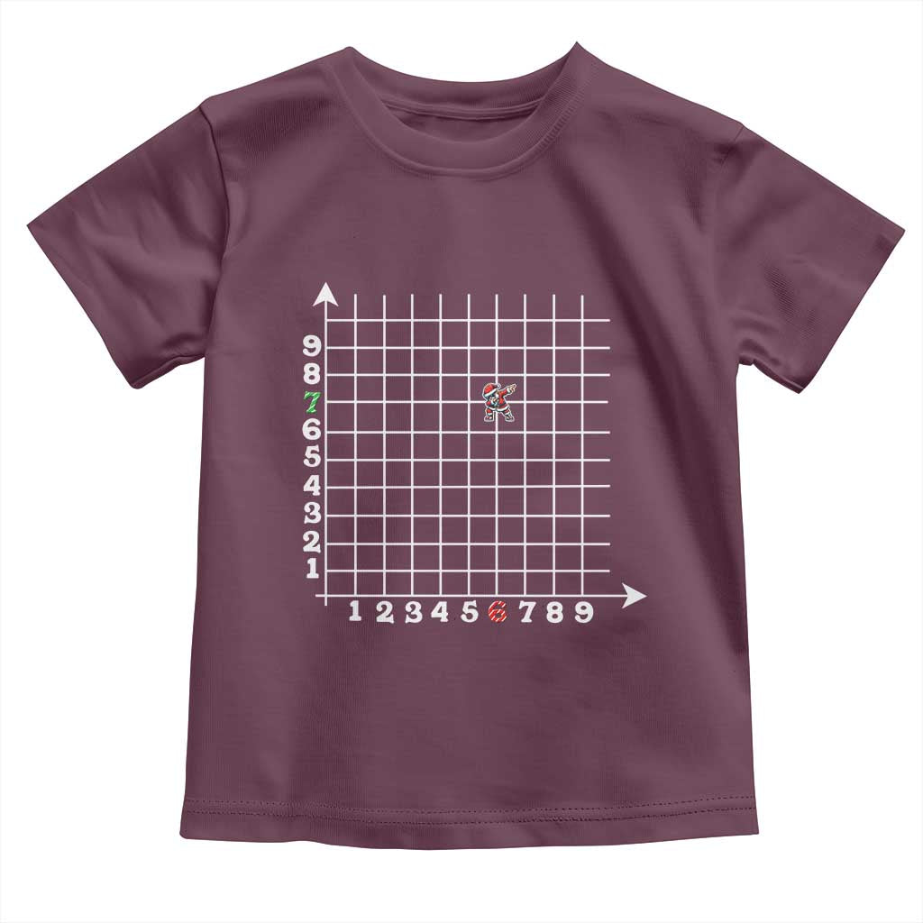 Funny 67 Math Coordinates Christmas Toddler T Shirt Dabbing Santa Teacher Student Six Seven Meme - Wonder Print Shop