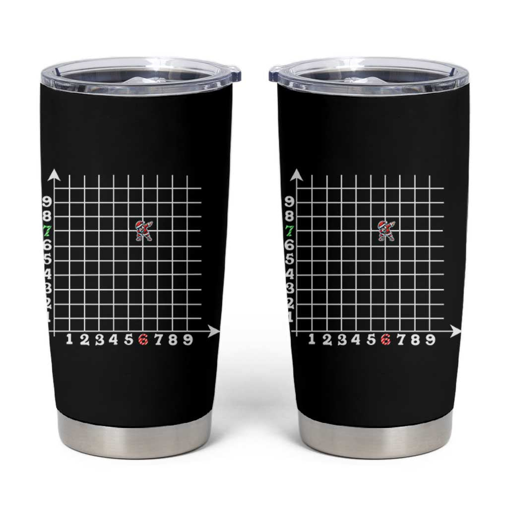 Funny 67 Math Coordinates Christmas Tumbler Cup Dabbing Santa Teacher Student Six Seven Meme - Wonder Print Shop