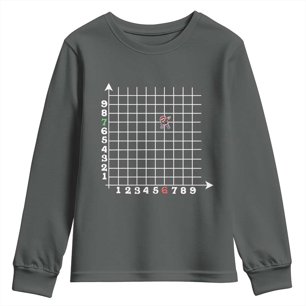 Funny 67 Math Coordinates Christmas Youth Sweatshirt Dabbing Santa Teacher Student Six Seven Meme - Wonder Print Shop