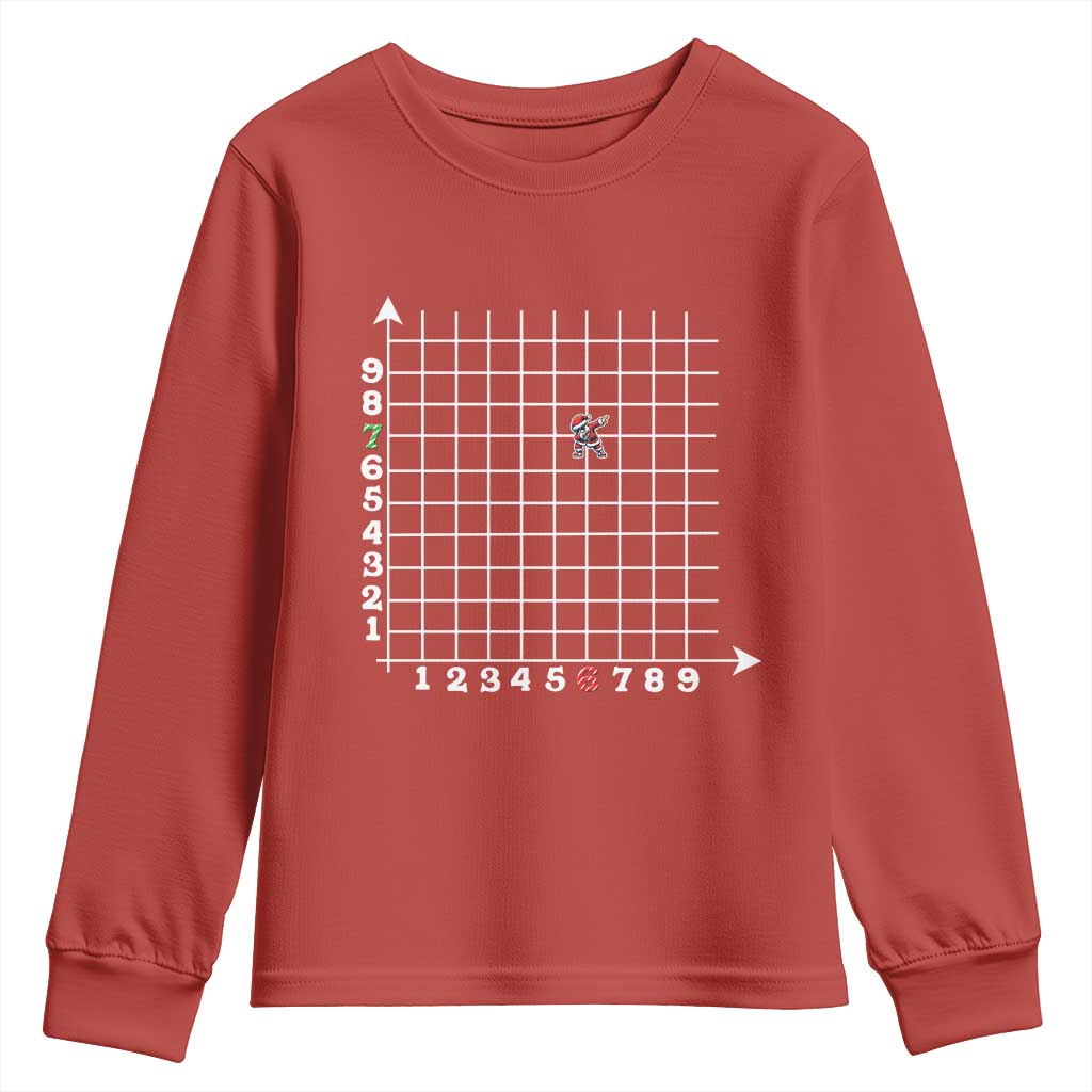 Funny 67 Math Coordinates Christmas Youth Sweatshirt Dabbing Santa Teacher Student Six Seven Meme - Wonder Print Shop