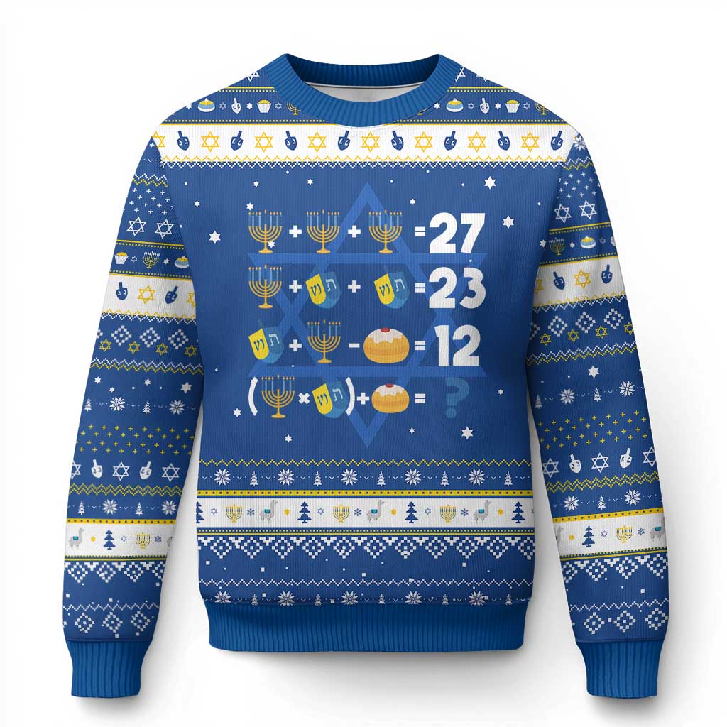 Funny Chanukah 67 Math Hanukkah Ugly Sweater Teacher Chanukah Six Seven Meme - Wonder Print Shop