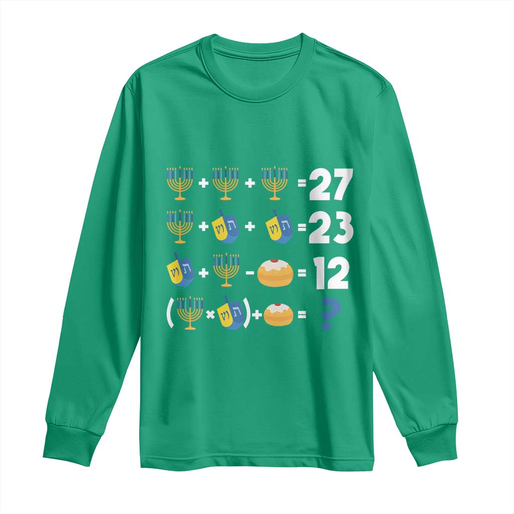Funny Hanukkah 67 Math Long Sleeve Shirt Teacher Chanukah Six Seven Meme - Wonder Print Shop