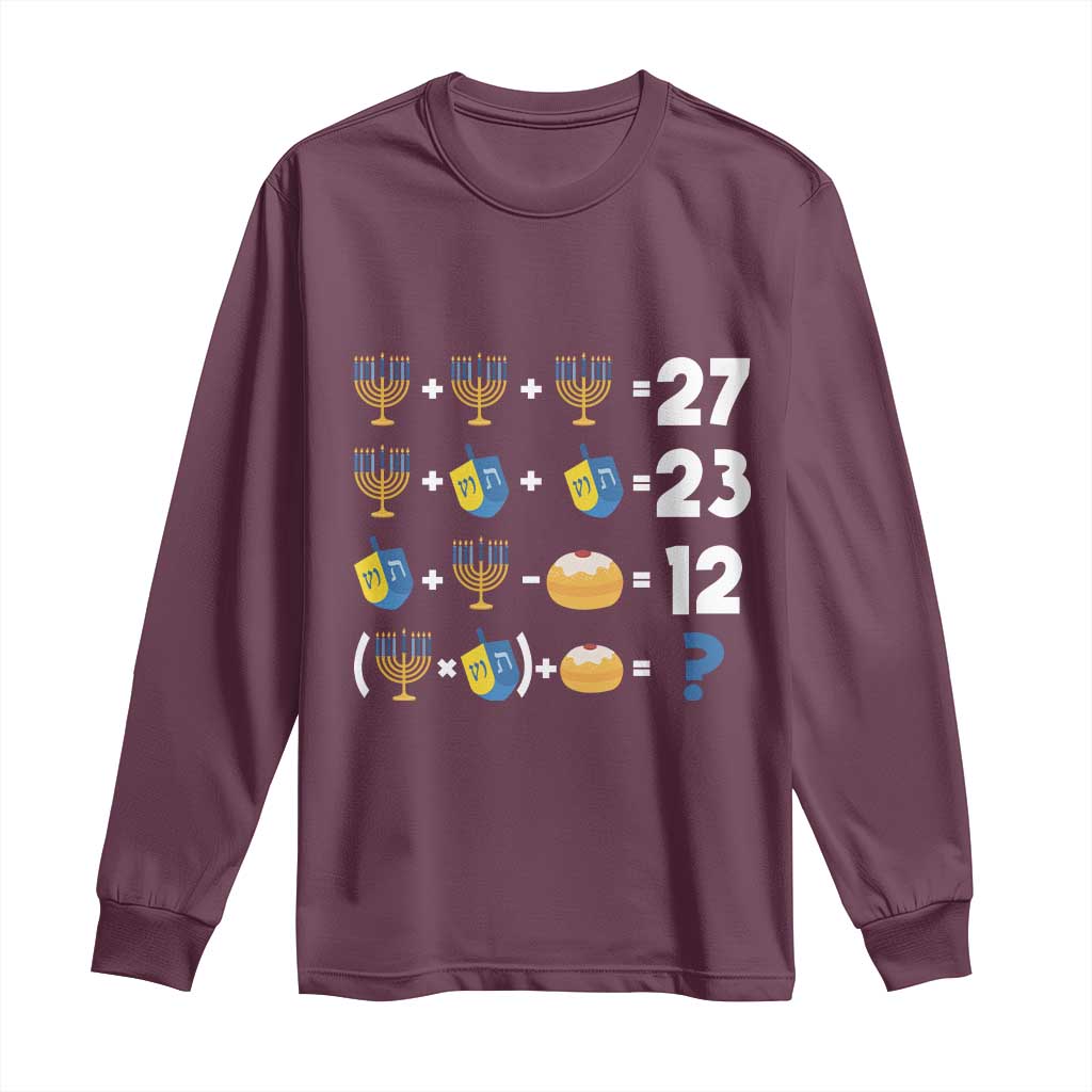Funny Hanukkah 67 Math Long Sleeve Shirt Teacher Chanukah Six Seven Meme - Wonder Print Shop