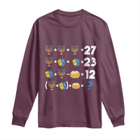 Funny Hanukkah 67 Math Long Sleeve Shirt Teacher Chanukah Six Seven Meme - Wonder Print Shop