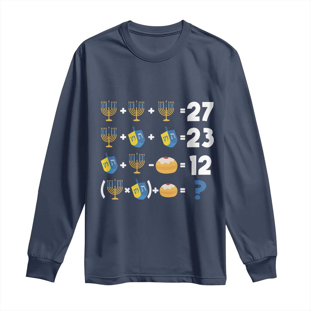 Funny Hanukkah 67 Math Long Sleeve Shirt Teacher Chanukah Six Seven Meme - Wonder Print Shop