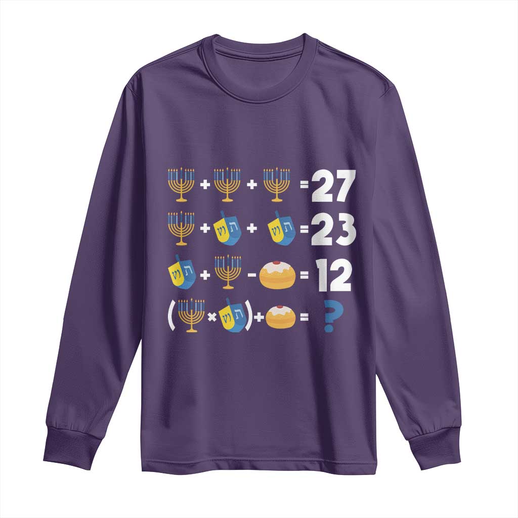 Funny Hanukkah 67 Math Long Sleeve Shirt Teacher Chanukah Six Seven Meme - Wonder Print Shop