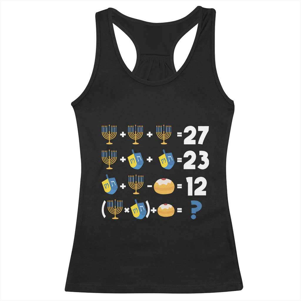 Funny Hanukkah 67 Math Racerback Tank Top Teacher Chanukah Six Seven Meme - Wonder Print Shop
