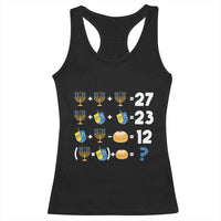 Funny Hanukkah 67 Math Racerback Tank Top Teacher Chanukah Six Seven Meme - Wonder Print Shop