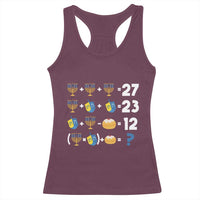 Funny Hanukkah 67 Math Racerback Tank Top Teacher Chanukah Six Seven Meme - Wonder Print Shop