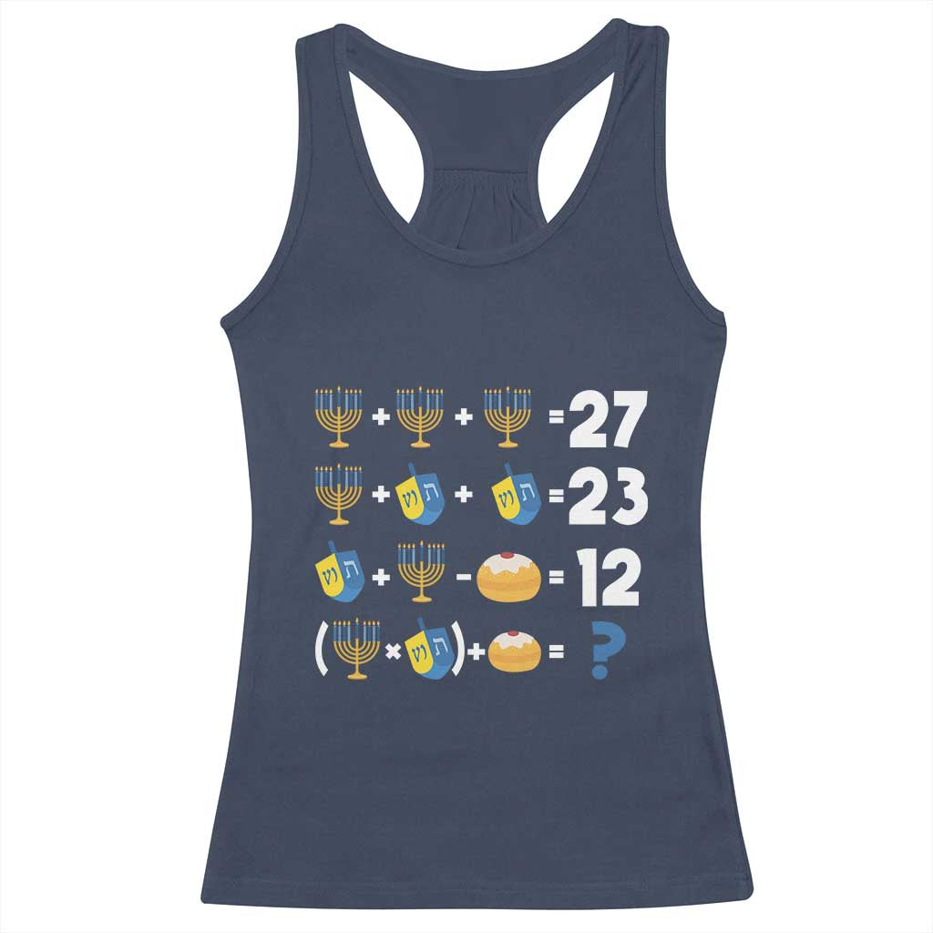 Funny Hanukkah 67 Math Racerback Tank Top Teacher Chanukah Six Seven Meme - Wonder Print Shop