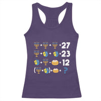 Funny Hanukkah 67 Math Racerback Tank Top Teacher Chanukah Six Seven Meme - Wonder Print Shop