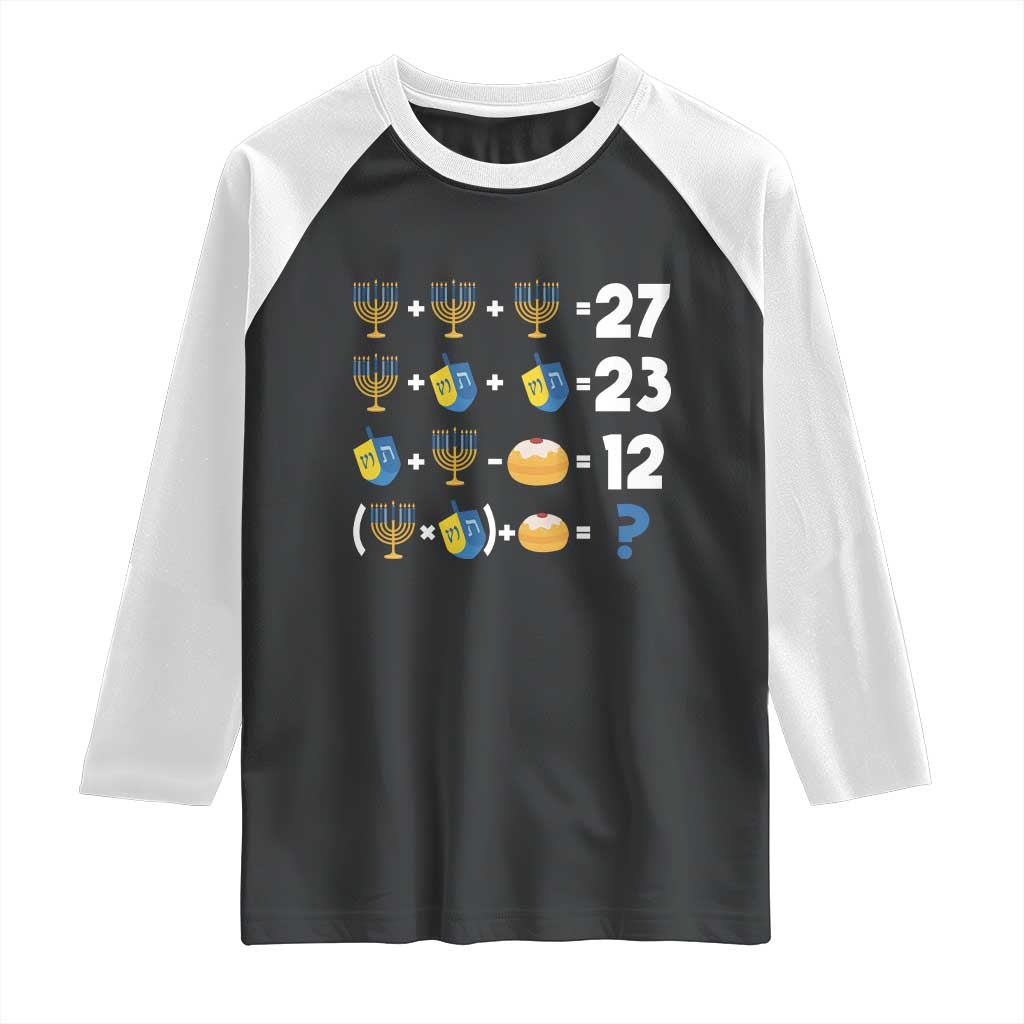 Funny Hanukkah 67 Math Raglan Shirt Teacher Chanukah Six Seven Meme - Wonder Print Shop